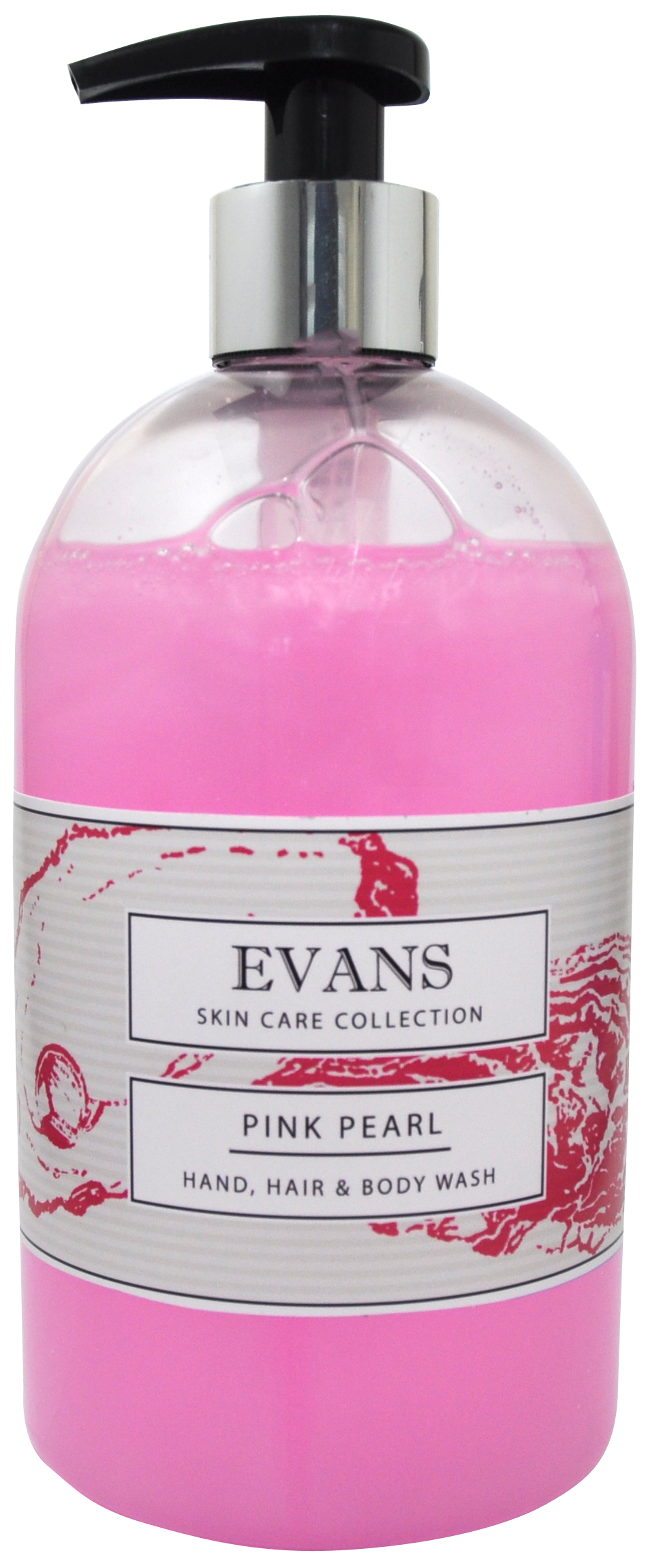 Evans Vanodine Pink Pearl Hand Soap, Body Wash and Hair Shampoo 500ml