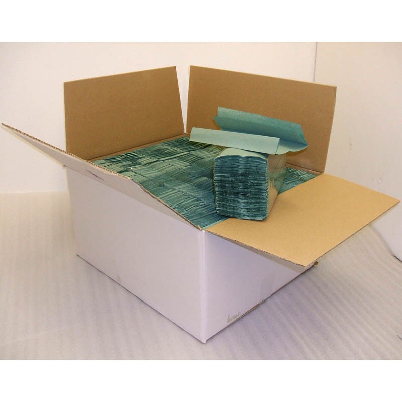 Paper Hand Towels C Fold 1 Ply Green (4032 sheets)