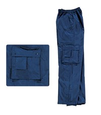 Delta Typhoon Waterproof Trousers - Polyester PVC Coated - Navy or Green