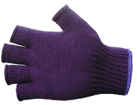 Fingerless Glove - Blue - Knitted 100% Acrylic 7 Guage Yarn - One Size