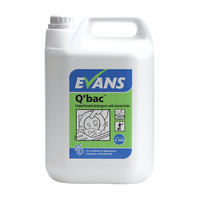 Evans Vanodine Q'Bac - Superior Washing Up Liquid & General Purpose Detergent With Bactericide - 5ltr