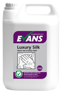 Evans Vanodine Luxury Silk - Enriched Hand, Hair and Body Wash - 5ltr