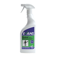Evans Vanodine Mystrol - Concentrated Lemon Tough All Purpose Cleaner - 750ml RTU Trigger Spray