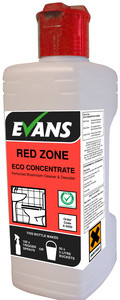 Evans Vanodine Red Zone Concentrated Perfumed Washroom Cleaner and Descaler 1ltr