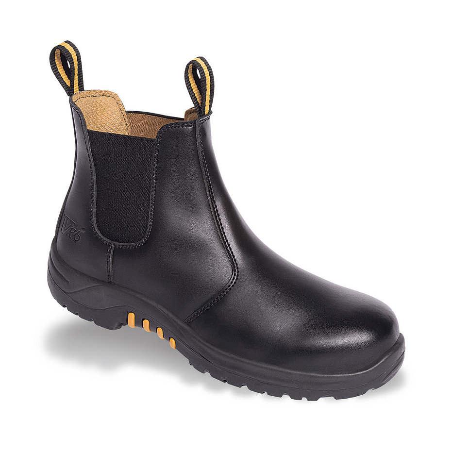 Vtech Colt Dealer Boot - Black Safety Footwear with Elasticated Sides ...