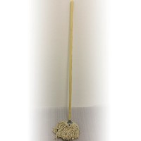 Socket Mop - Complete with Wooden Handle - Hard-Wearing PY Yarn & Metal Socket
