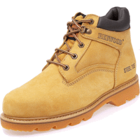 Redwood - Sand Nubuck - 5 Eyelet Padded Safety Boot with Steel Midsole - EN345