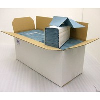 Paper Hand Towels - Z Fold - Embossed - 1 Ply - Blue - 15 x 200 (3000 sheets)